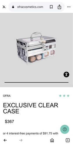 OFRA Exclusive Clear Makeup Case
