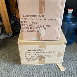 Kids Drum Set 12” Bass, 3 Piece Purple Sparkle $150,  Or 16” Silver Set For $225