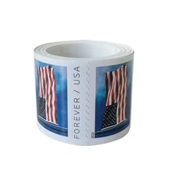 Forever Stamps Roll Of 1000 First Class USPS Stamp 2019 Waving U.S. Flag Postage