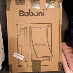 Baboni 3-Flap Pet Door For Wall, Steel Frame & Telescoping Tunnel  [Medium] 