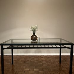 Modern Glass Dining Table - Apartment Size