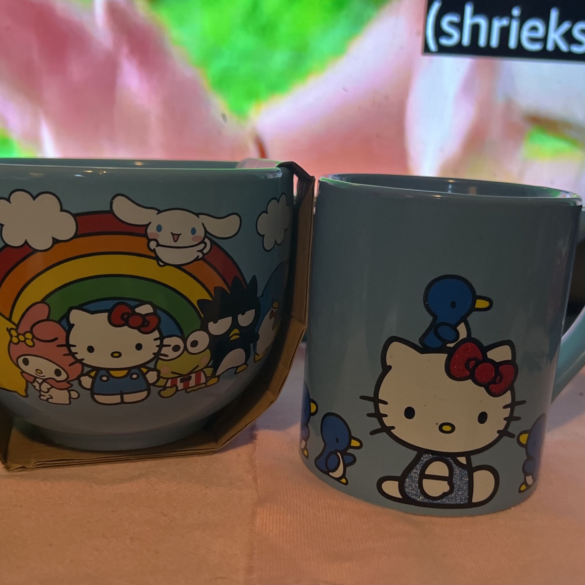 BNWT CERAMIC BOWL HELLO KITTY WITH MATCHING MUG