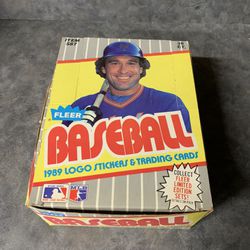 1989 Fleer Baseball Card Wax Box
