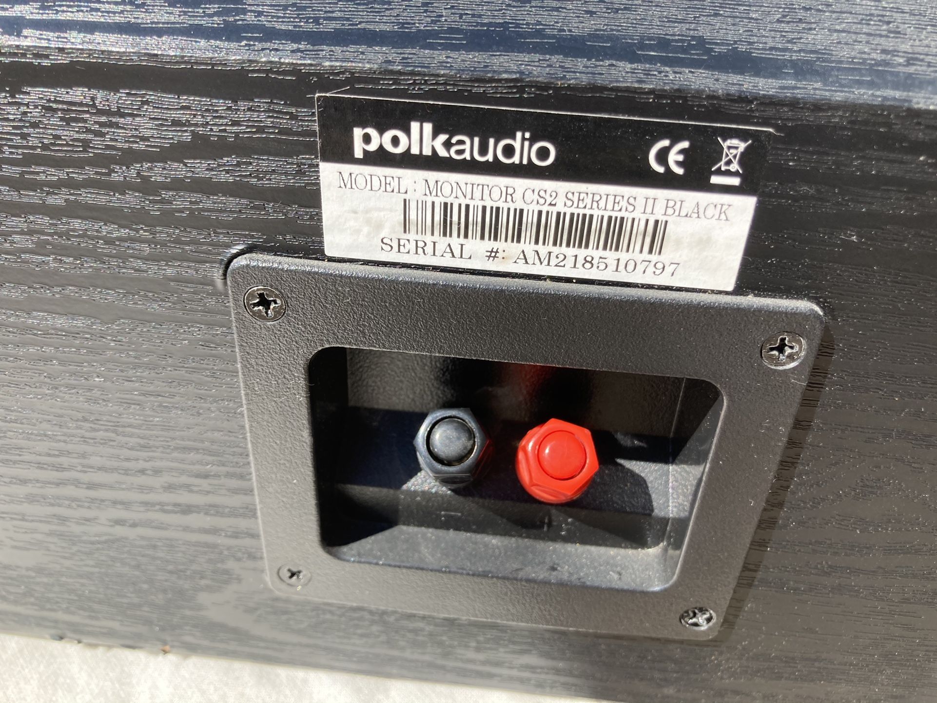 Polk Audio CS2 Monitor Series II (BLACK) Center Channel Speaker 175 watts for Sale in Cerritos