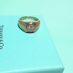 10k Yellow Solid Gold Rolex President Ring Size 9