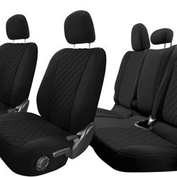 Custom Fit Car Seat Covers Specifically Made for 2020-2024 Jeep Gladiator, Ultraflex Neoprene Water Resistant Automotive Seat Covers - Full Set Black