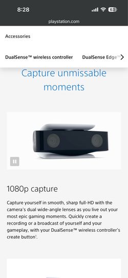 PS5 HD streaming camera