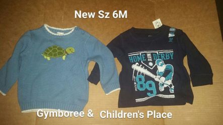 New Sz 6 months baby boys 2 pc clothing top lot Gymboree sweater & The Children's Place nwt