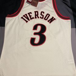 Allen Iverson Authentic Jersey Mitchell And Ness Retro Throwback 76ers Men’s Large Brand New