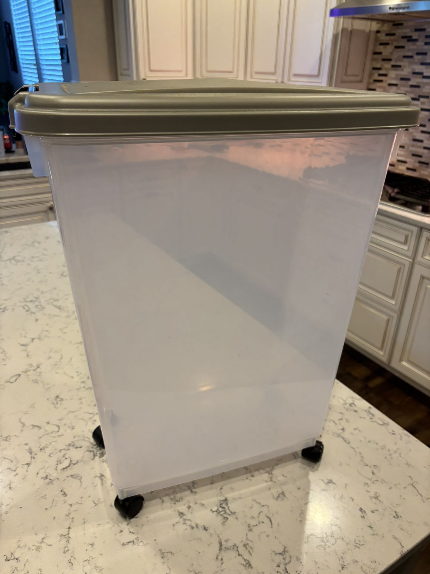 Dog Food Storage Bin With Casters