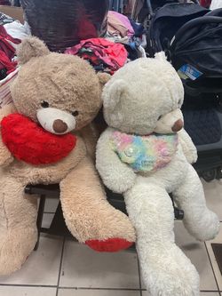 Two Large Plush Teddy Bears