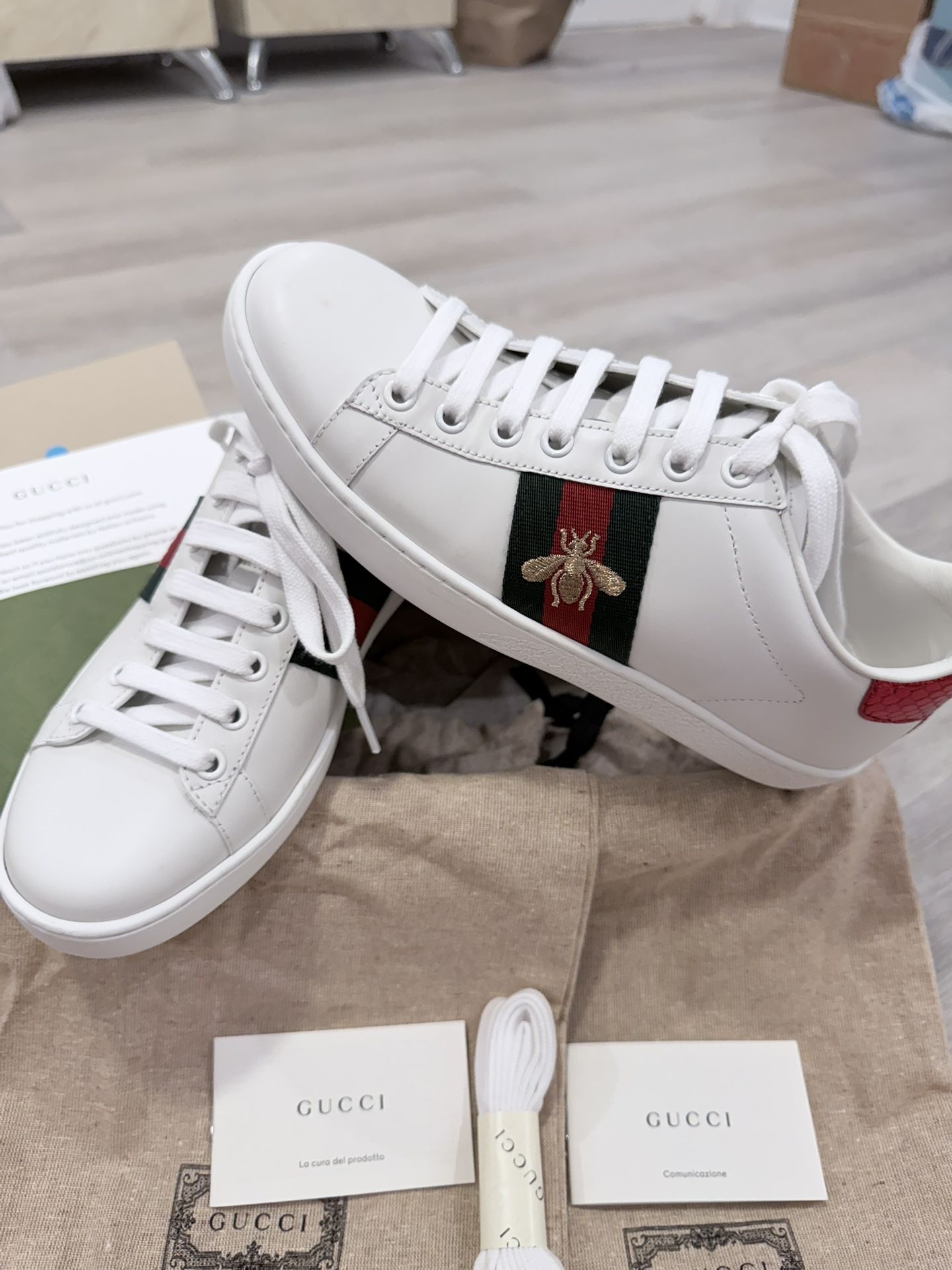 GUCCI Ace Bee Sneakers (wore once)