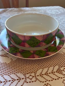 Oneida large serving bowl and platter