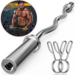 Olympic 2 inch barbell Curve Bar With Clips NEW