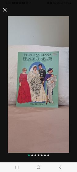 Vintage 1985 Princess Diana and Prince Charles Fashion Paper Dolls in Full Color
Like new. Never used
