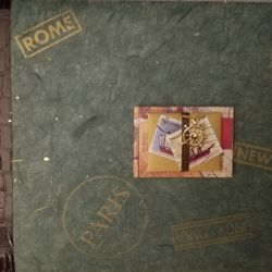 Burnes vintage-style travel photo dry-mount album or 