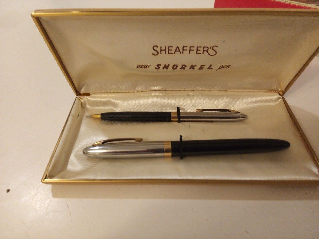 Scheafers Fountain Pen Set Never Used From 50s