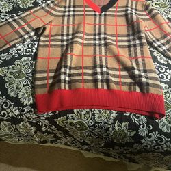 Authentic Burberry Sweater.   Worn Twice.   Great Shape.  