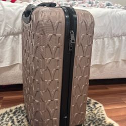 Rose Gold Pink Suitcase 