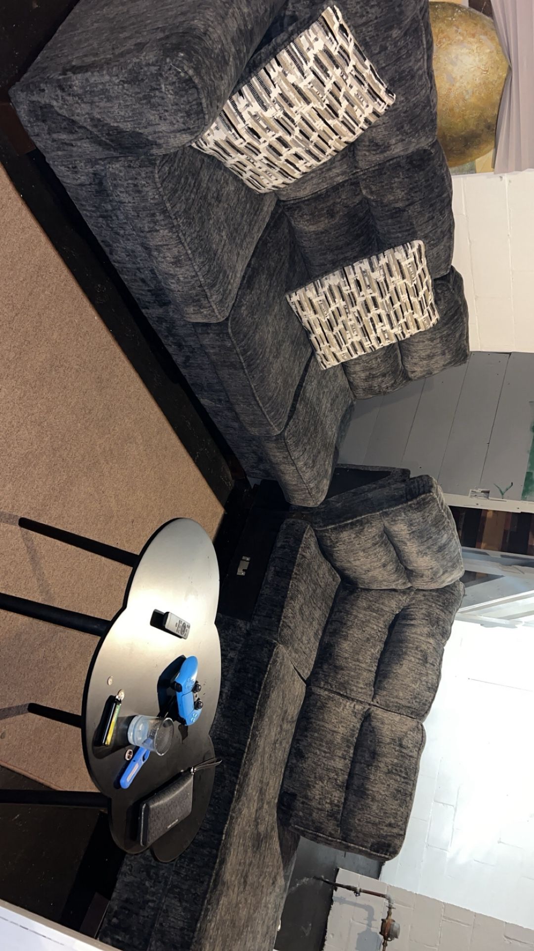 Beautiful Grey Sectional Fairly New