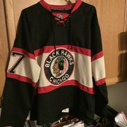 Chicago Blackhawks Jeremy Roenick CCM NHL RBK Hockey Jersey W Strap Canada Made Size Large  All stitched no snags or stains Plainfield, Illinoi