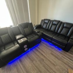 Vendo Sofa Y Loveseat Reclinable Electrónico 