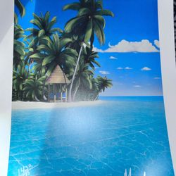 DAN MACKIN ARTIST LITHOGRAPH “THE CABANA” AUTOGRAPHED AND NUMBERED WITH COA