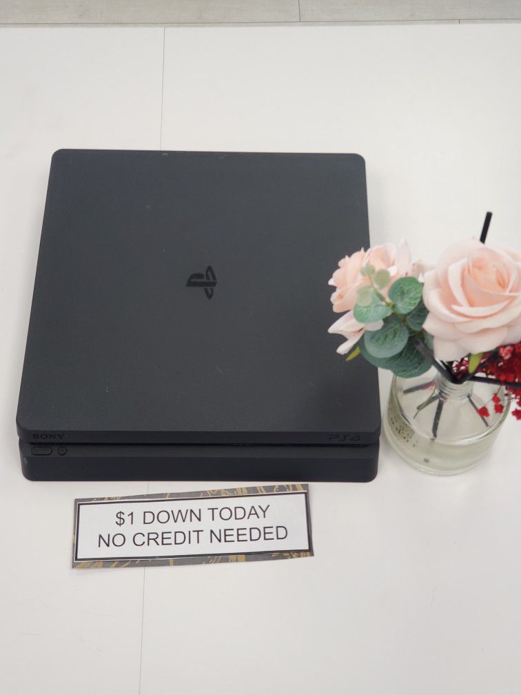 Sony Playstation Ps4 Slim Gaming Console Pay $1 DOWN AVAILABLE - NO CREDIT NEEDED
