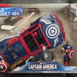 Marvel SHIELD Assault 4x4 Vehicle - Captain America - 4" Action Figure Jeep