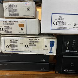 Pile Of Crestron Equipment MC3 PAC2 PAC2M PAD8 PRO2 TSTAT And More