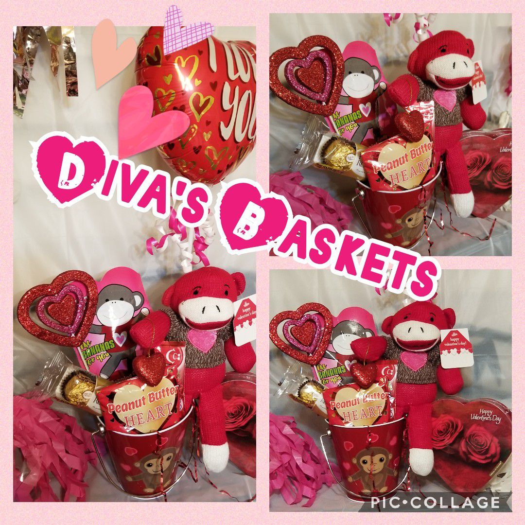 Cute Sock Monkey Gift Basket