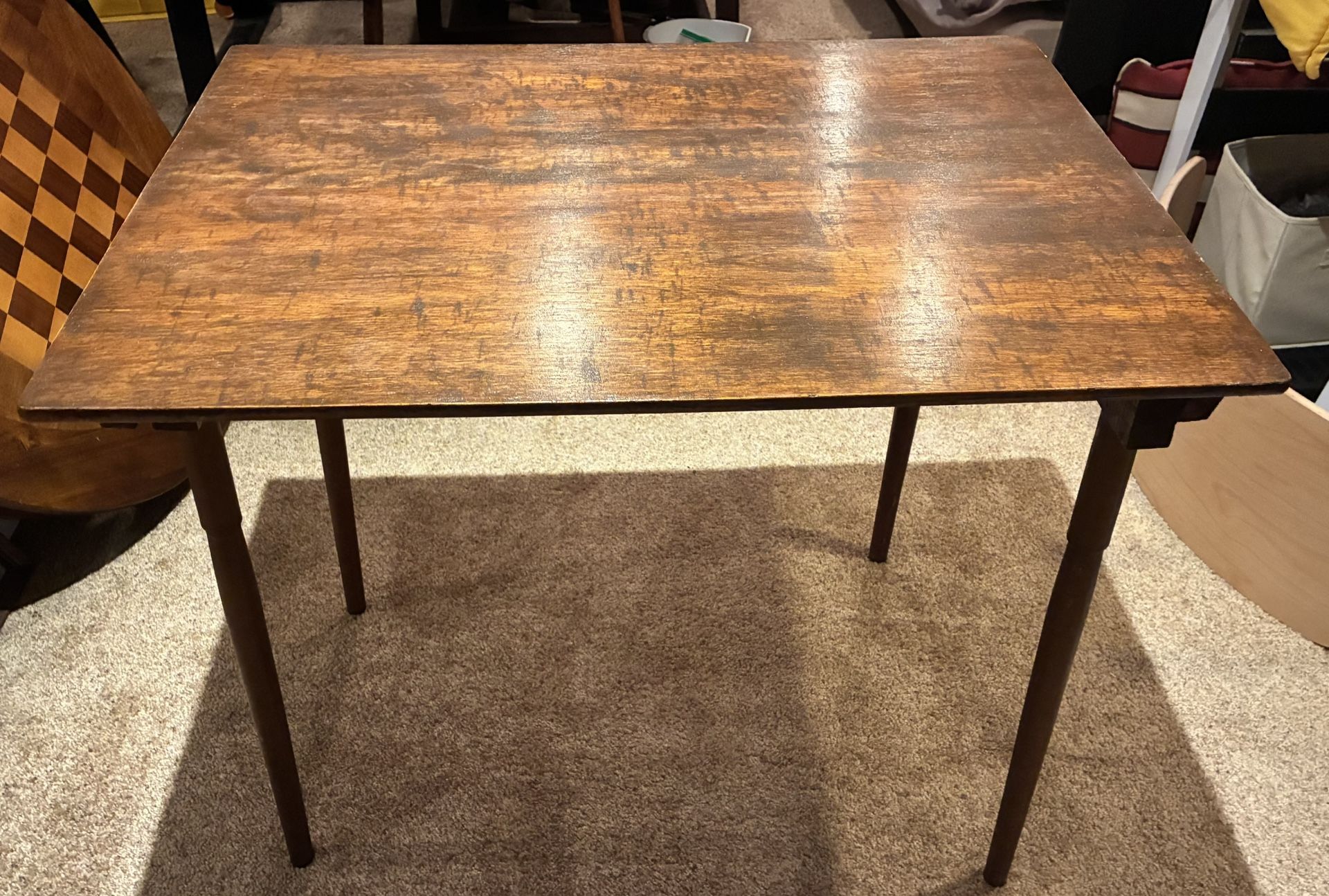24x32x28 Antique Folding Sewing Table 