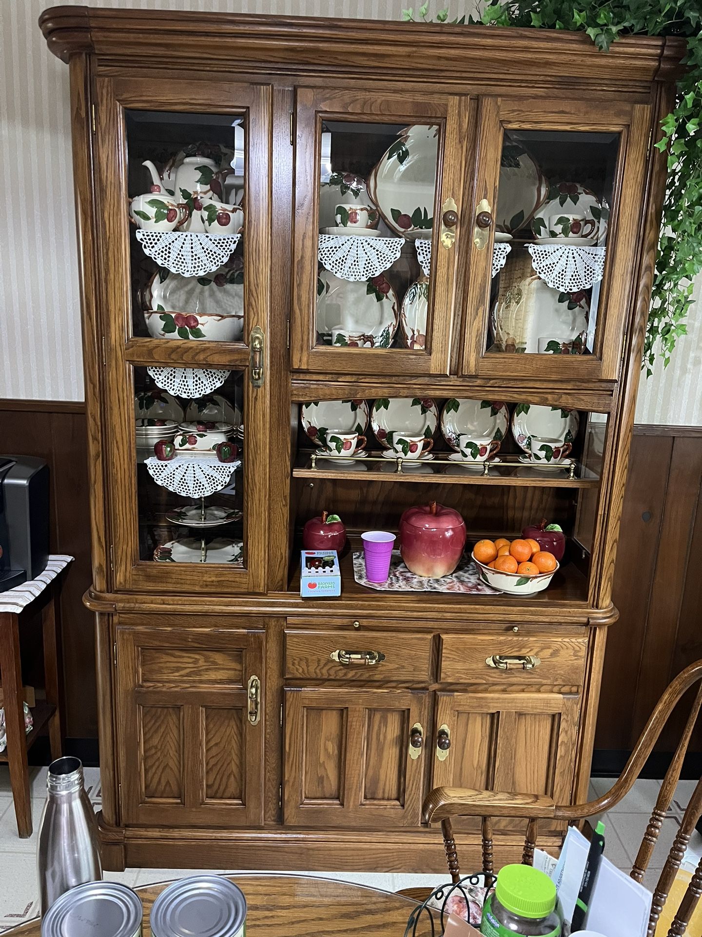 Vintage Richardson brothers, solid oak, china hutch and small Buffay, taking reasonable offers