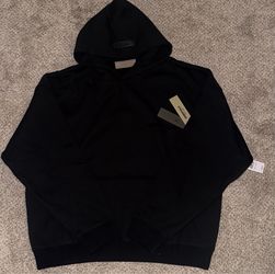 black essentials hoodie