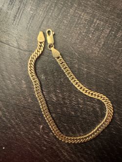 14K Solid Yellow Gold Double Curb Link Bracelet 8” 4.6mm 12g Lobster Clasp