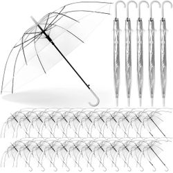 Reginary 30 Pieces Wedding Umbrellas Bulk Auto Open Stick Umbrellas#1994WK1