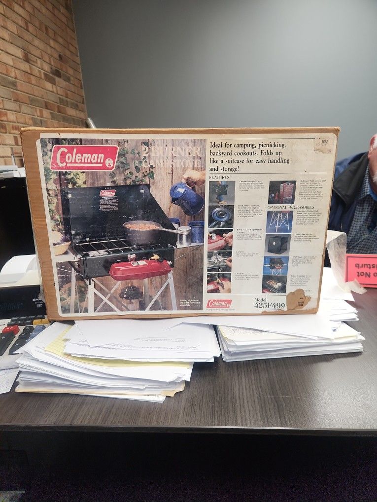 Original Coleman Vintage 2 Burner Camp Stove