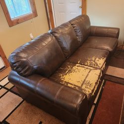 Free Bonded Leather Couches, Chair, Ottoman
