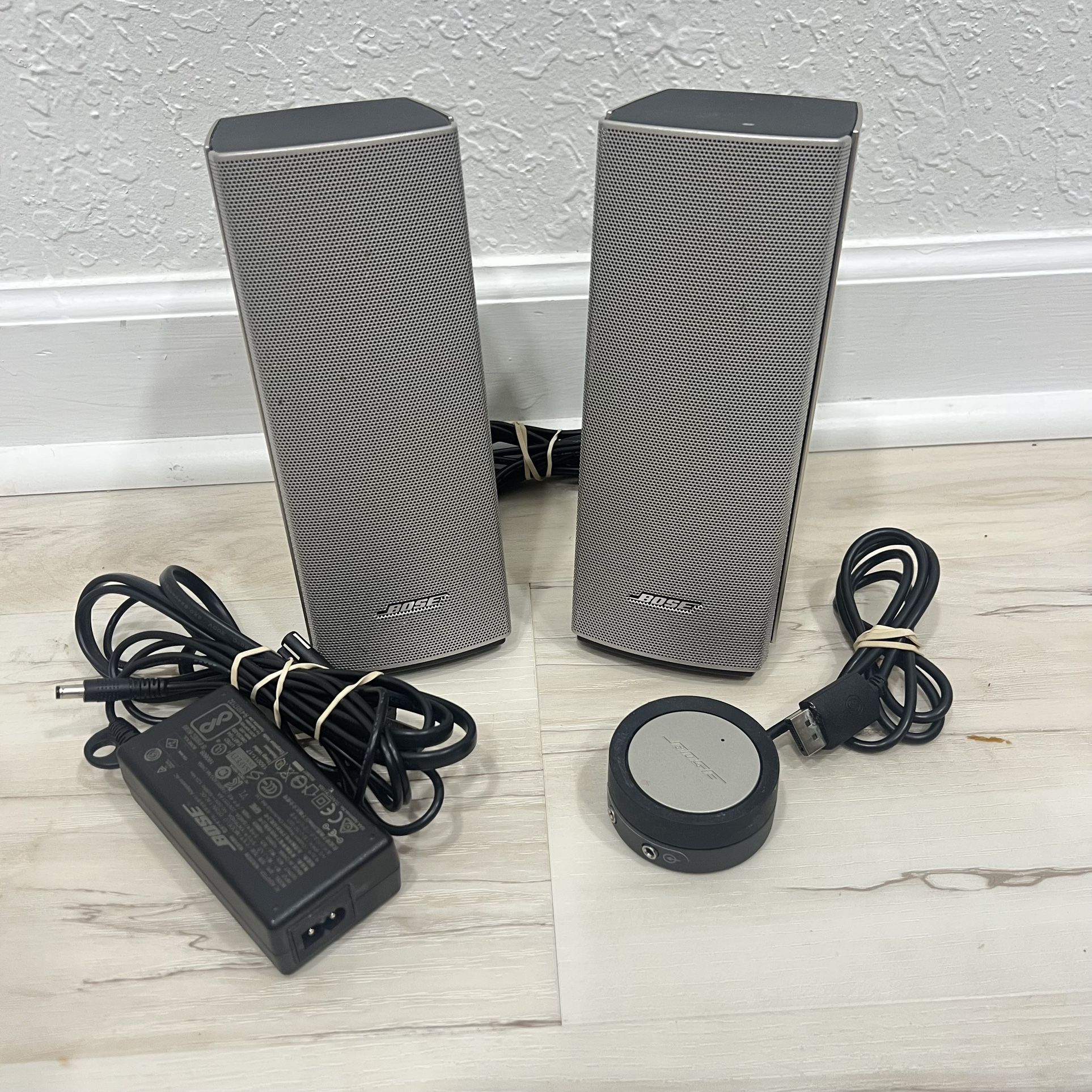 Bose Companion 20 Silver Multimedia Speaker System with Controller Pod ~ WORKING