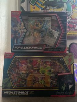 Zygarde EX Premium Collection and Hop's Zacian EX Box