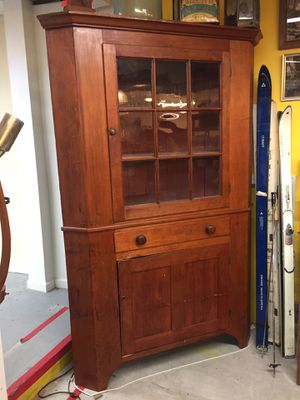 Antique Corner Cabinet 1800's two pieces Cherry for Sale in ...