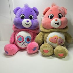 Care Bears 12" Bear Unicorn  Hoodie Friends Collector Plush  Care Bear 12" Lov' A Lot Bear Pink Plush Snuggle Hoodie Fox Costume Brown Animal