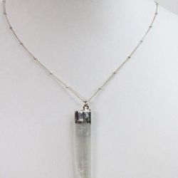 Selenite And Kyanite Pendant (chain not Included)