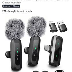 4.5 4.5 out of 5 stars (402) Upgraded 2 Pack Mini Clip on Microphone With LED Display, Wireless Lavalier Microphone for iPhone, HD Noise Cancelling, P