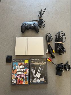 Silver PS2 Slim bundle