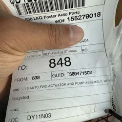 Abs Brake Actuator Toyota Corolla 1.8 Engine. 