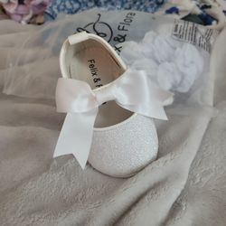 Baby Girl  Sparkle Bow Shoes 