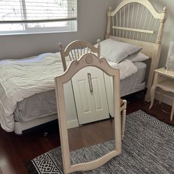 Ethan Allan Twin Bed With Nightstand, Mirror And Chair