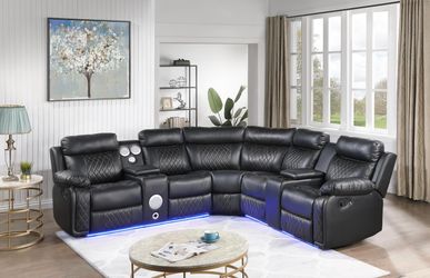 3 PC SECTIONAL W/BLUETOOTH SPEAKER, SAME DAY DELIVERY IS POSSIBLE OR BEST PRICE OFFER, U63