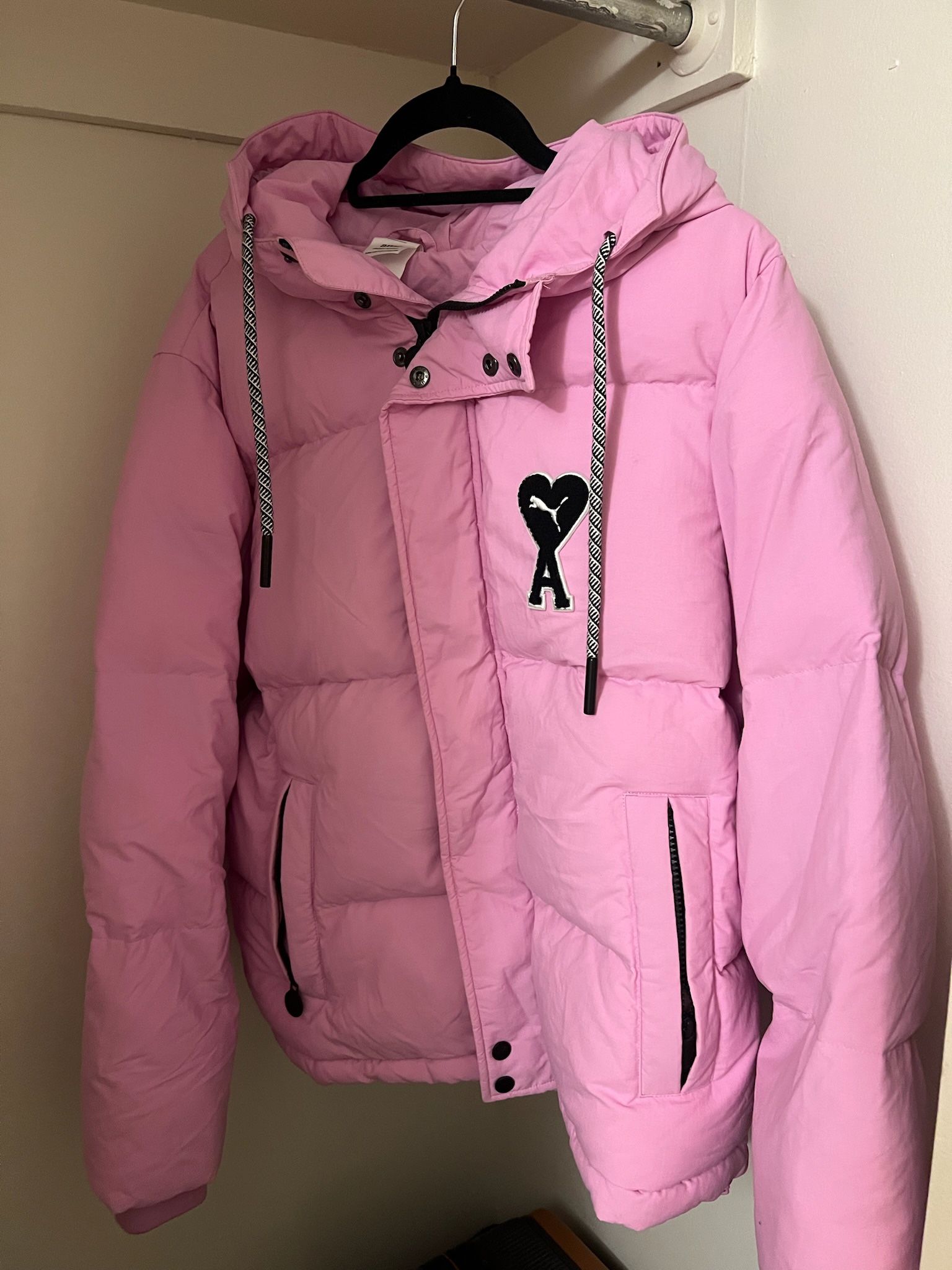 PUMA X AMI Puffer Jacket orchid Size: Women's / S / US 4 / IT 40